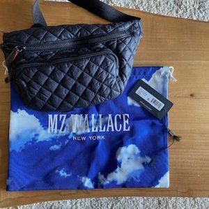MZ Wallace black Metro Sling crossbody quilted bag NYC